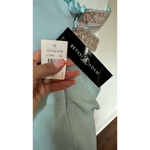 Crystal Crossed Straps Dress with Cowl Back Betsy and Adam NWT - Picture 13 of 15